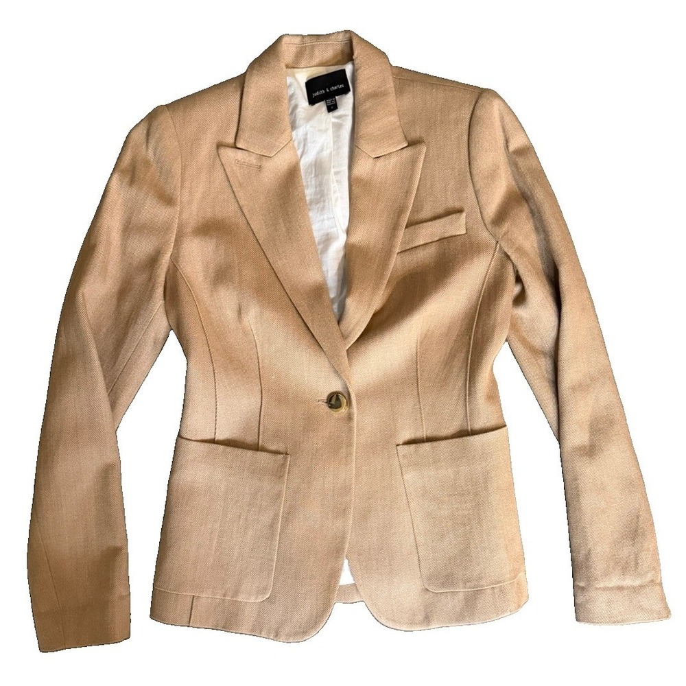 Judith & Charles Womens Blazer Size 2 Camel Tan Tailored Career Jacket Canada